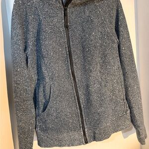 Lululemon Scuba Hooded Jacket Zip Up Black and White Speckle